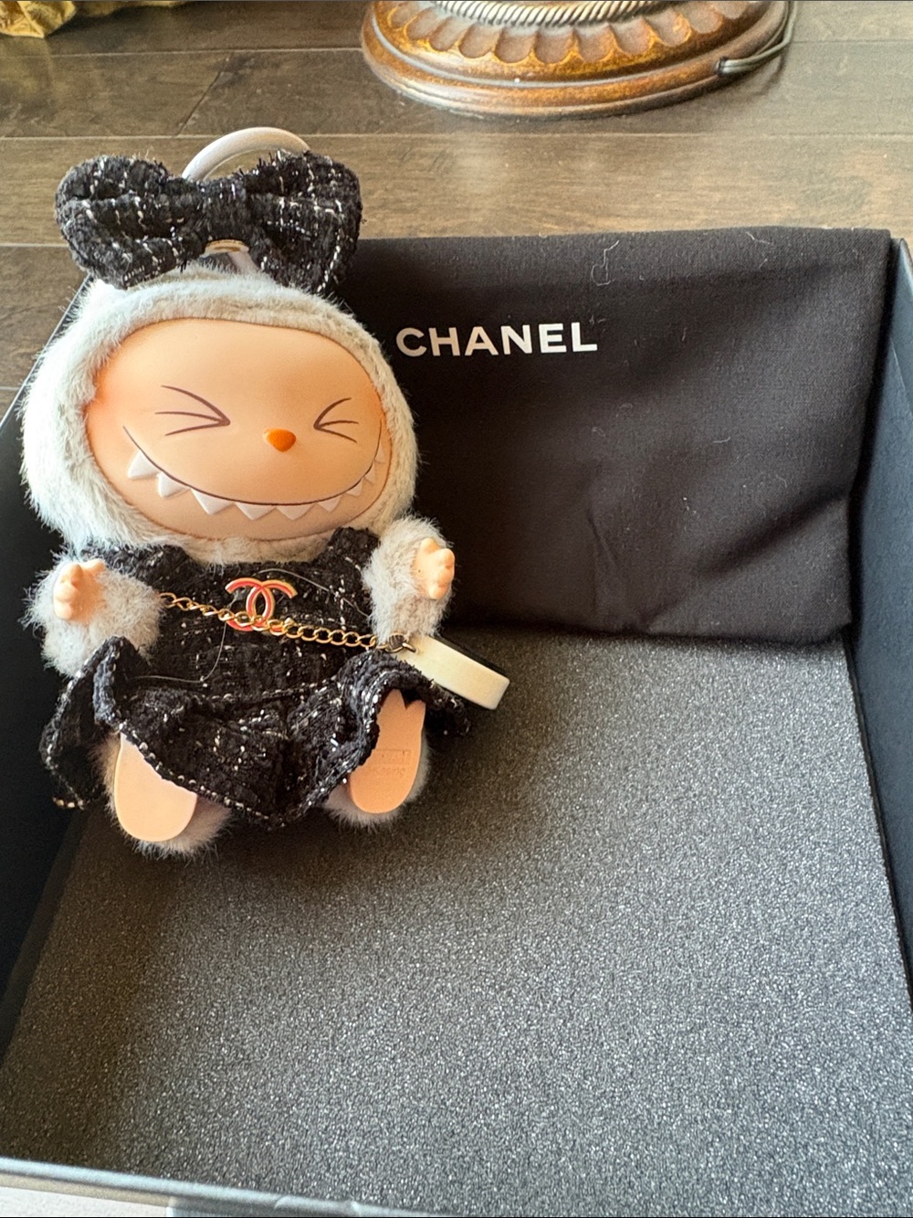 labubu original dressed in Chanel